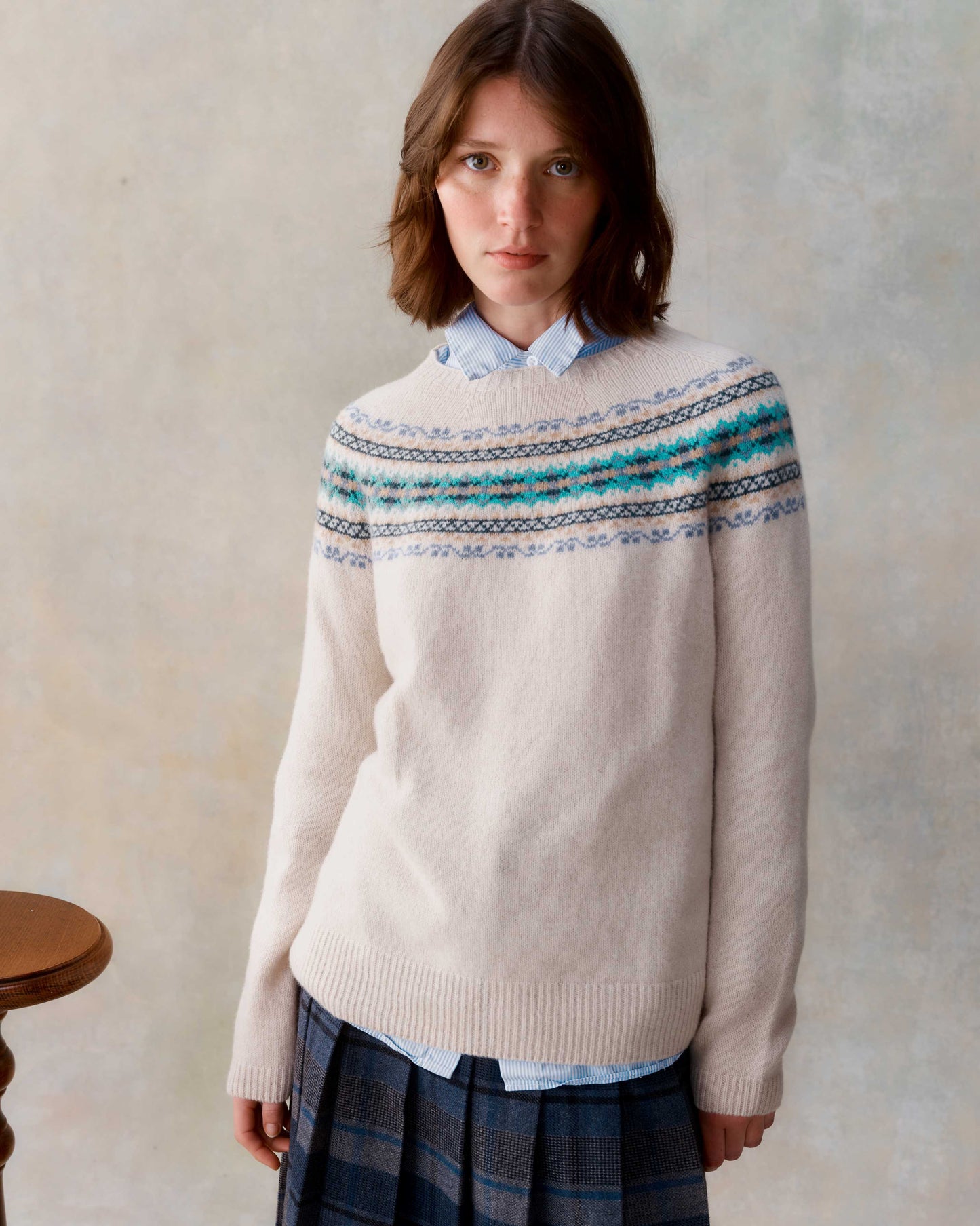 Cora Fairisle Yoke Crew Neck Jumper