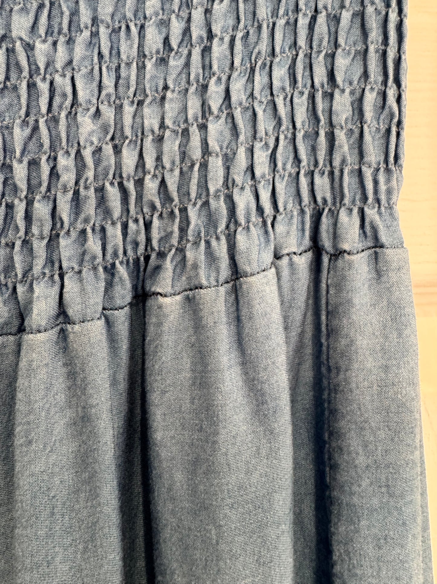 Tiered Skirt - Light Denim Look