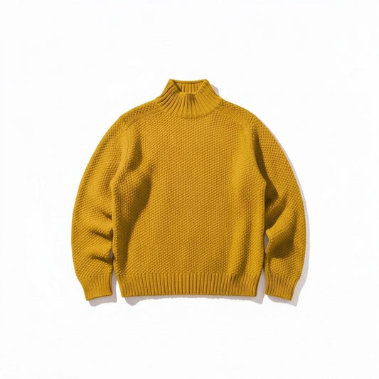 Tiffany Super Fine Lambswool Turtle Neck Jumper- Mustard
