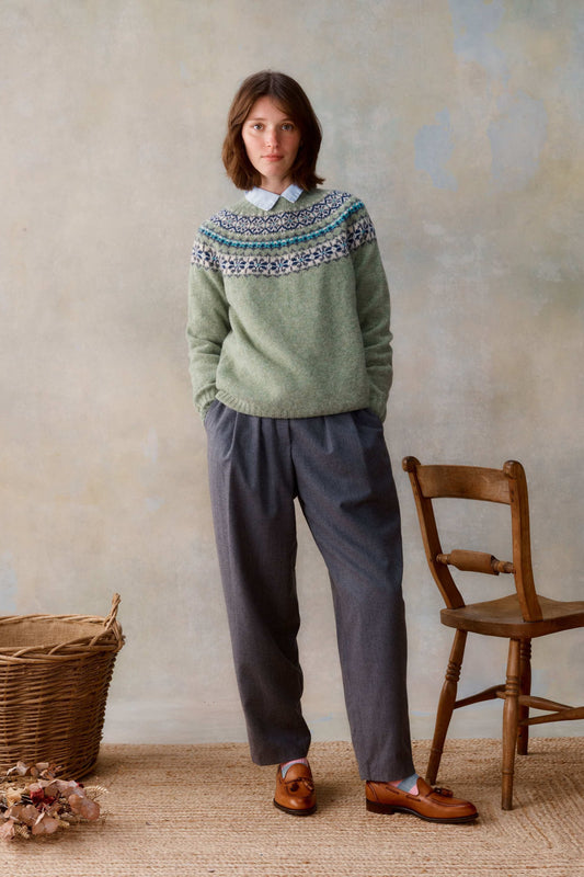 Grace Crew Neck Fairisle Yoke Jumper