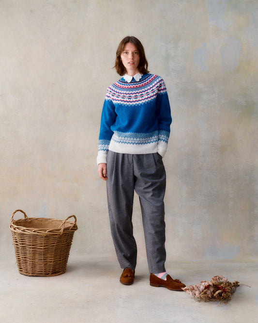 Charlotte Fairisle Yoke Crew Neck Jumper