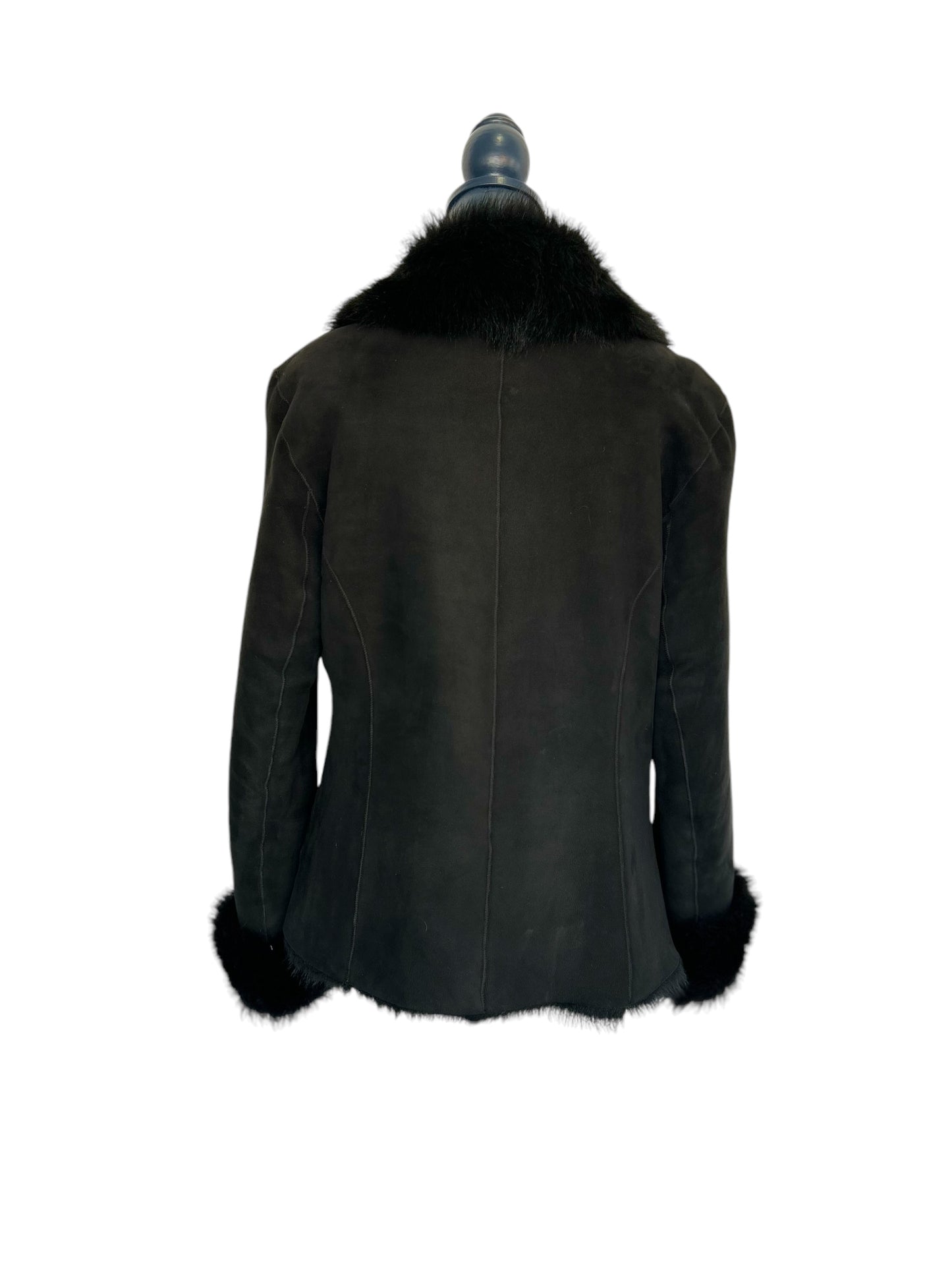 Ava Shearling Toscana Jacket with Leather Ties