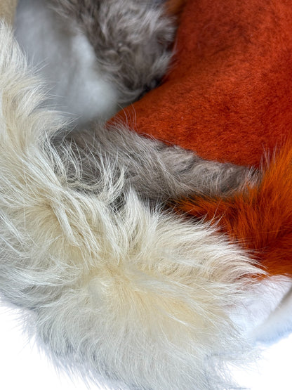 Bea Shearling Loop scarf in orange