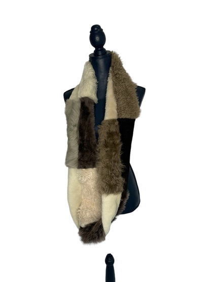 Bea Shearling Loop scarf in taupe