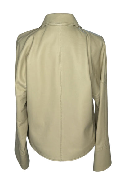 Blondie Cream Leather Raglan Sleeve Jacket