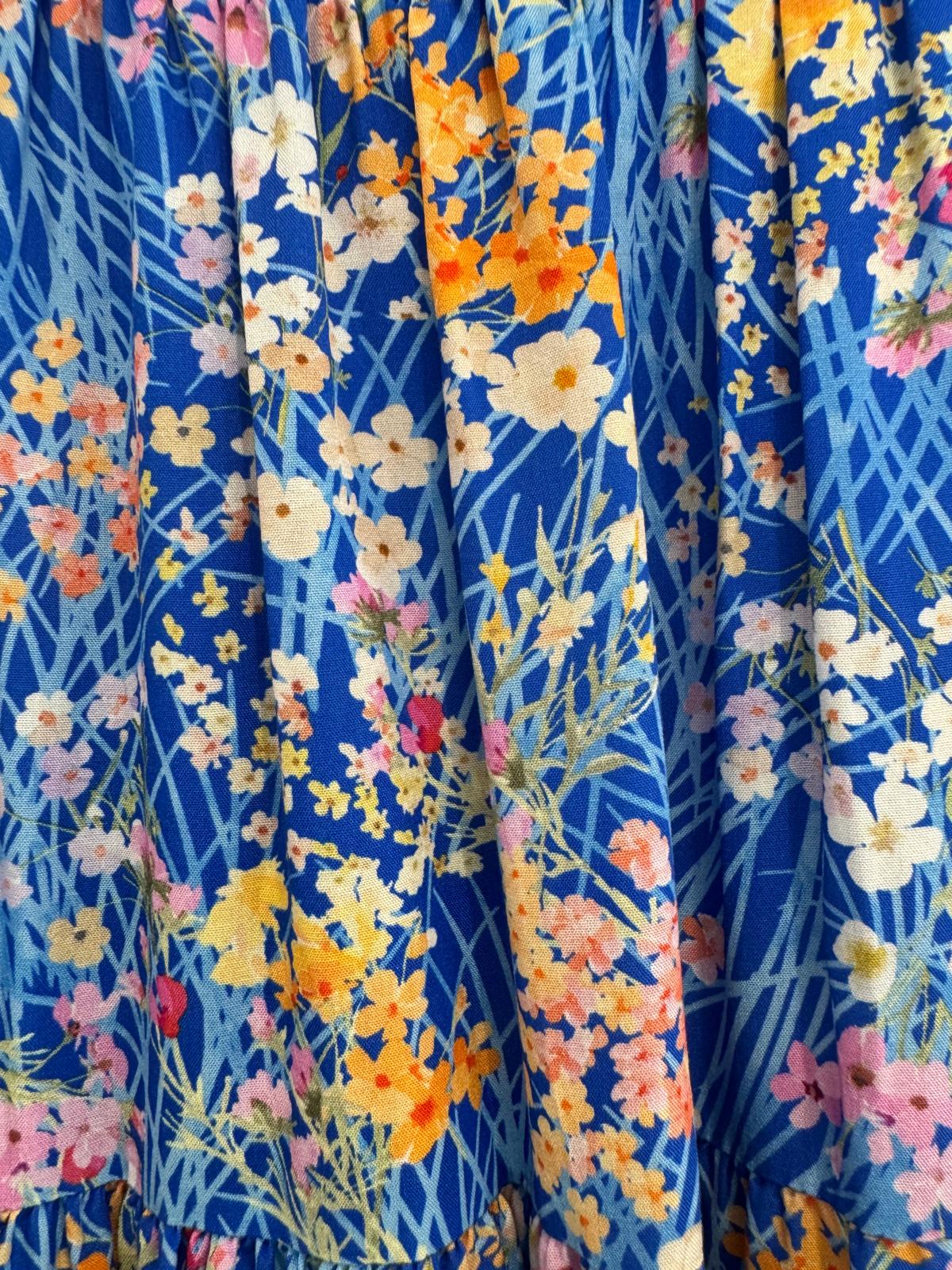 Ditsy Floral Shirred Tiered Maxi Skirt
