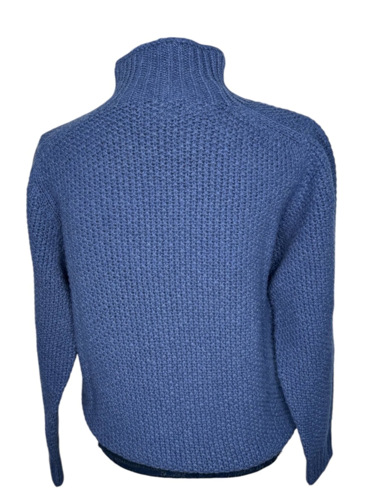 Tiffany Super Fine Lambswool Turtle Neck Jumper- Deep Blue