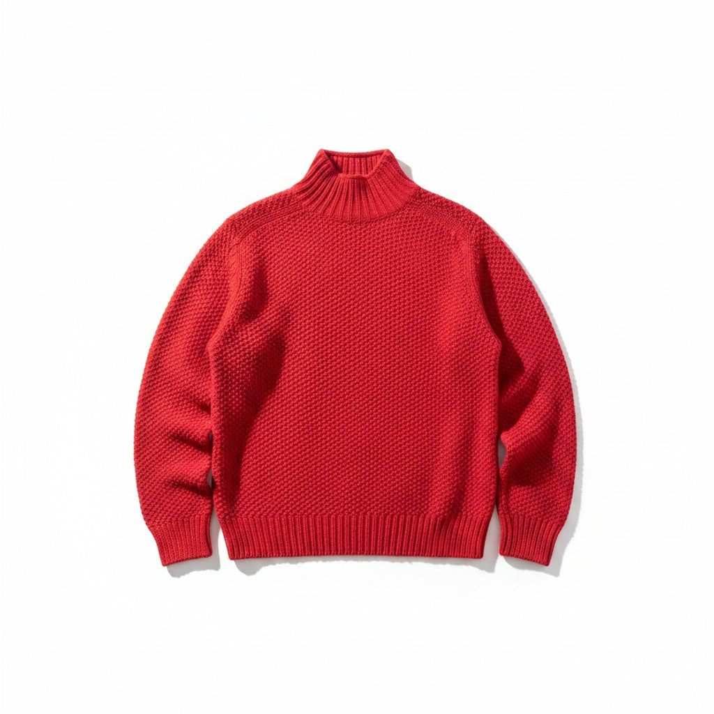 Tiffany Super Fine Lambswool Turtle Neck Jumper- Red