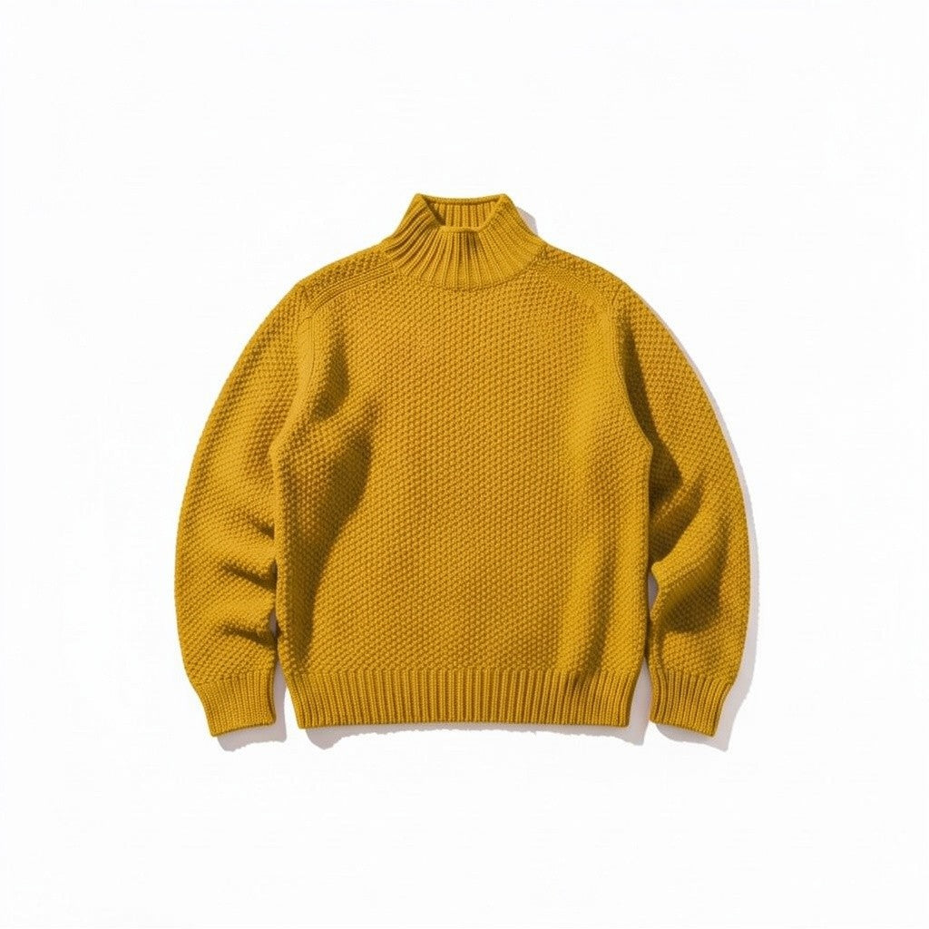 Tiffany Super Fine Lambswool Turtle Neck Jumper- Mustard